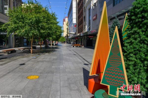 资料图:2020年11月19日,南澳大利亚州首府阿德莱德,街道上人烟稀少。 资料图:2020年11月19日,南澳大利亚州首府阿德莱德,街道上人烟稀少。