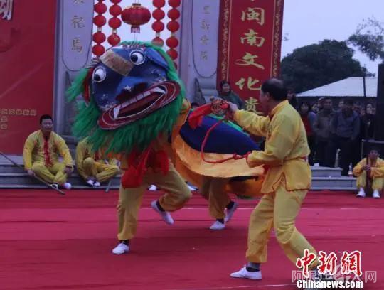 图为泉州刣狮表演。　廖静 摄