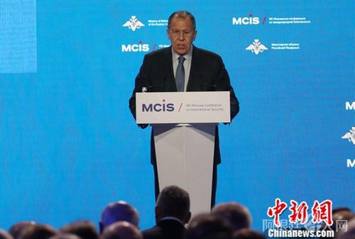 资料图:俄罗斯外长拉夫罗夫。中新社记者 王修君 摄 资料图:俄罗斯外长拉夫罗夫。中新社记者 王修君 摄