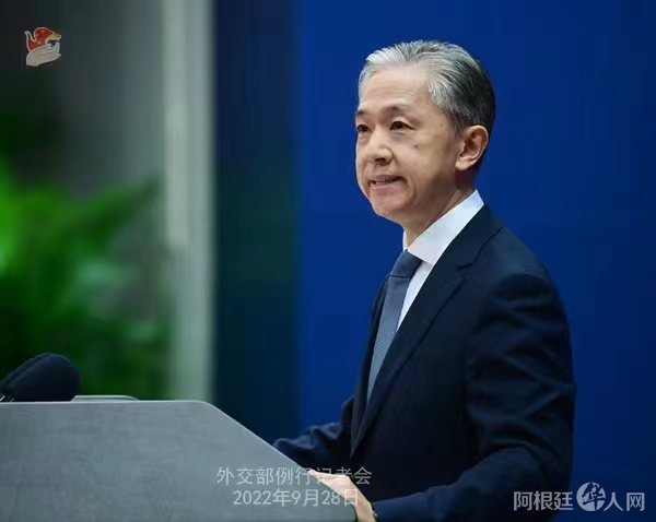 中国外交部发言人汪文斌。 薛伟 摄 中国外交部发言人汪文斌。 薛伟 摄