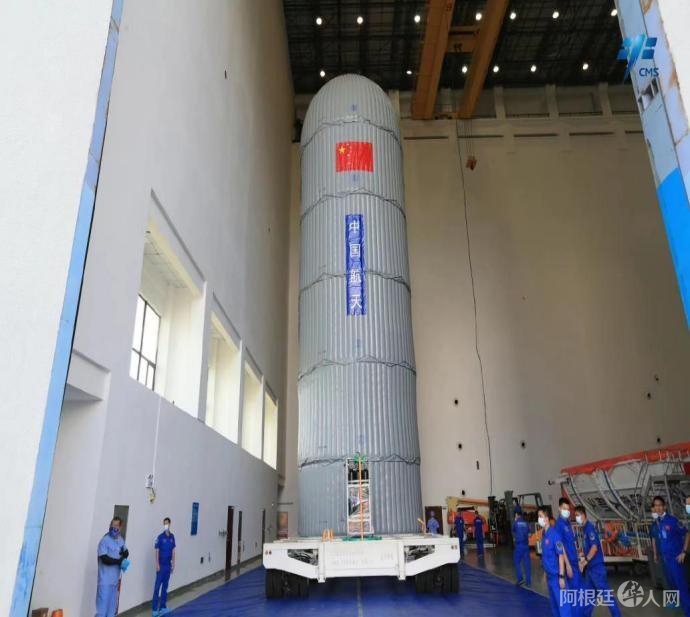 图为梦天实验舱 来源：中国载人航天工程办公室