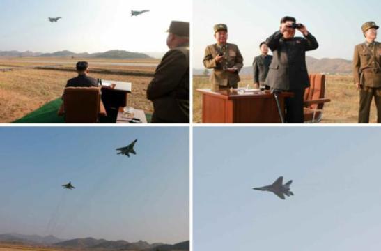 金正恩指导飞行训练亲自坐进驾驶了解技术数据