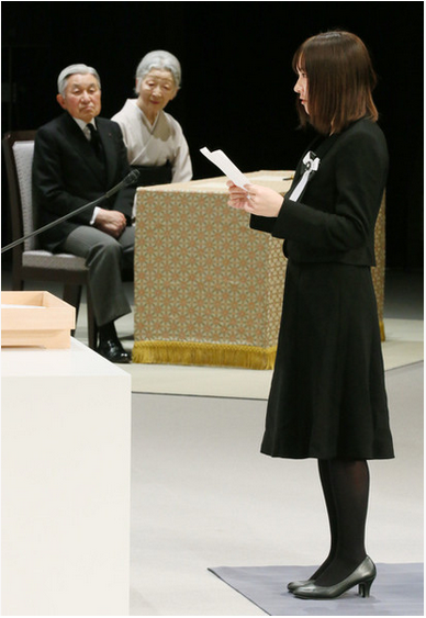 菅原彩加在天皇夫妇面前讲述&ldquo;放弃救母&rdquo;的故事